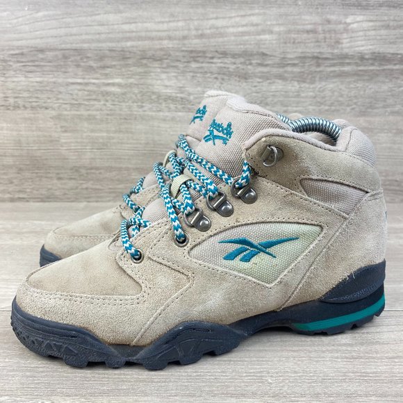 Reebok Shoes - Reebok Vintage Women's Size 6 Lace Up Hiking Boots Brown Teal